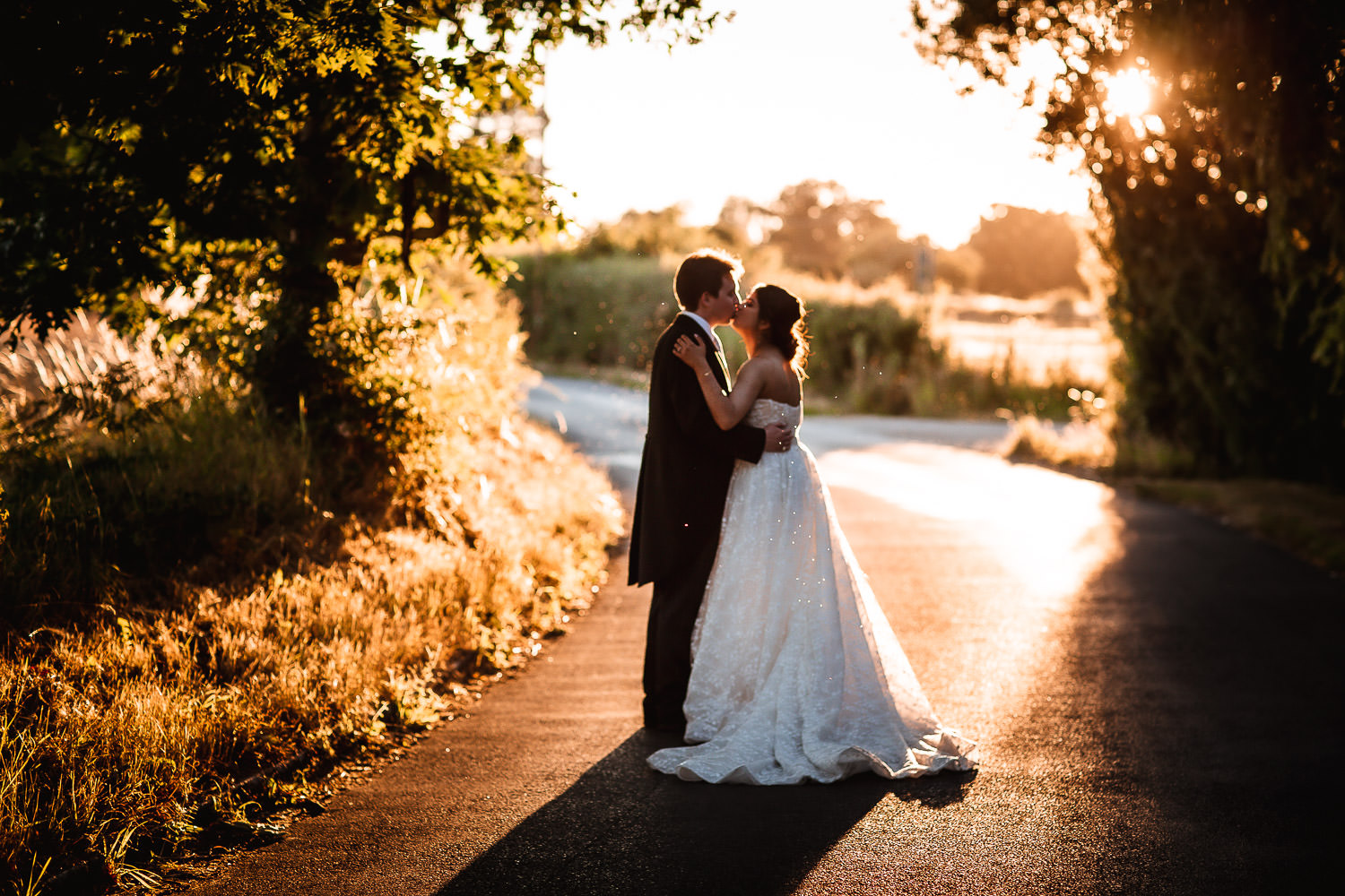 Sunset wedding photos in Reading, Berkshire