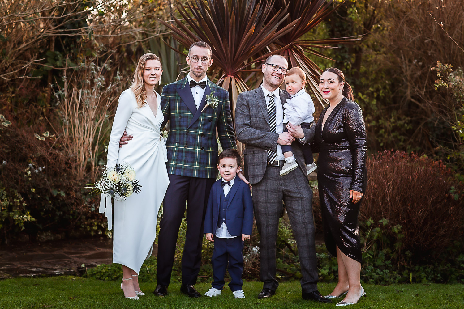 Winter Christmas wedding at Montague Arms Hotel, Beaulieu, New Forest, Hampshire. Group photos