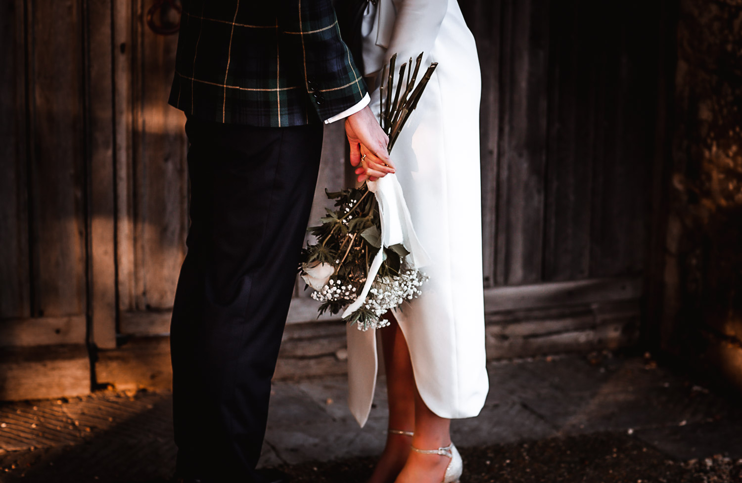 Winter Christmas wedding at Montague Arms Hotel, Beaulieu, New Forest, Hampshire. Sunset wedding photos. Wedding Couple photo shoot