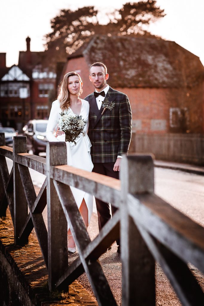 Sunset wedding photos in Beaulieu, New Forest, Hampshire