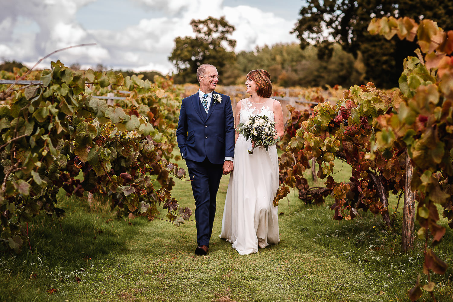 Autumn wedding at Wickham Estate, Hampshire