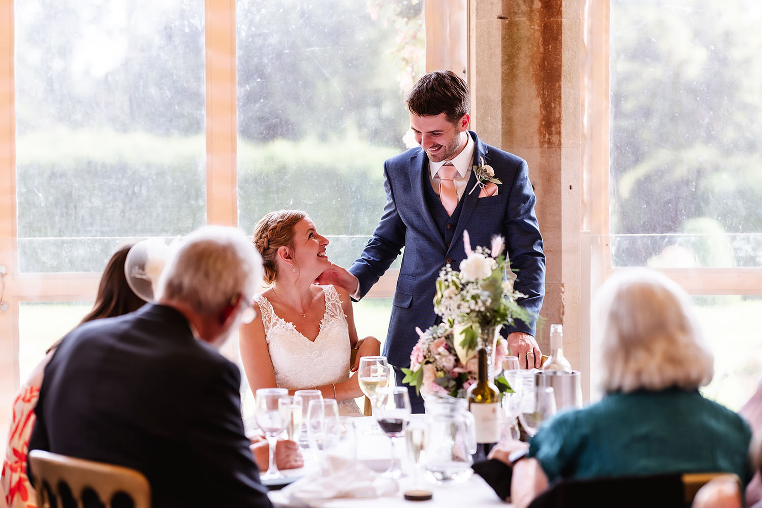 emotional bride and groom speech at Grittleton House