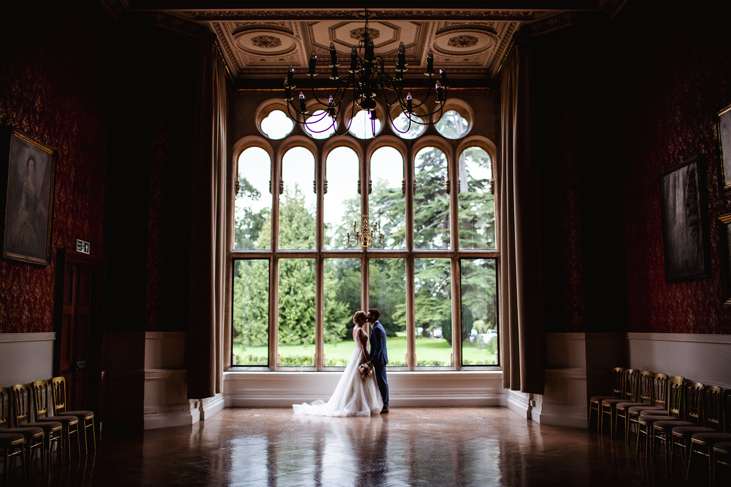 bride and groom dancing at Grittleton House