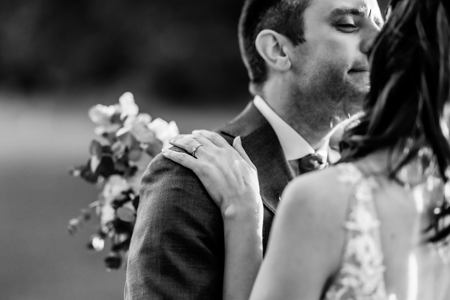 details of bride's wedding ring