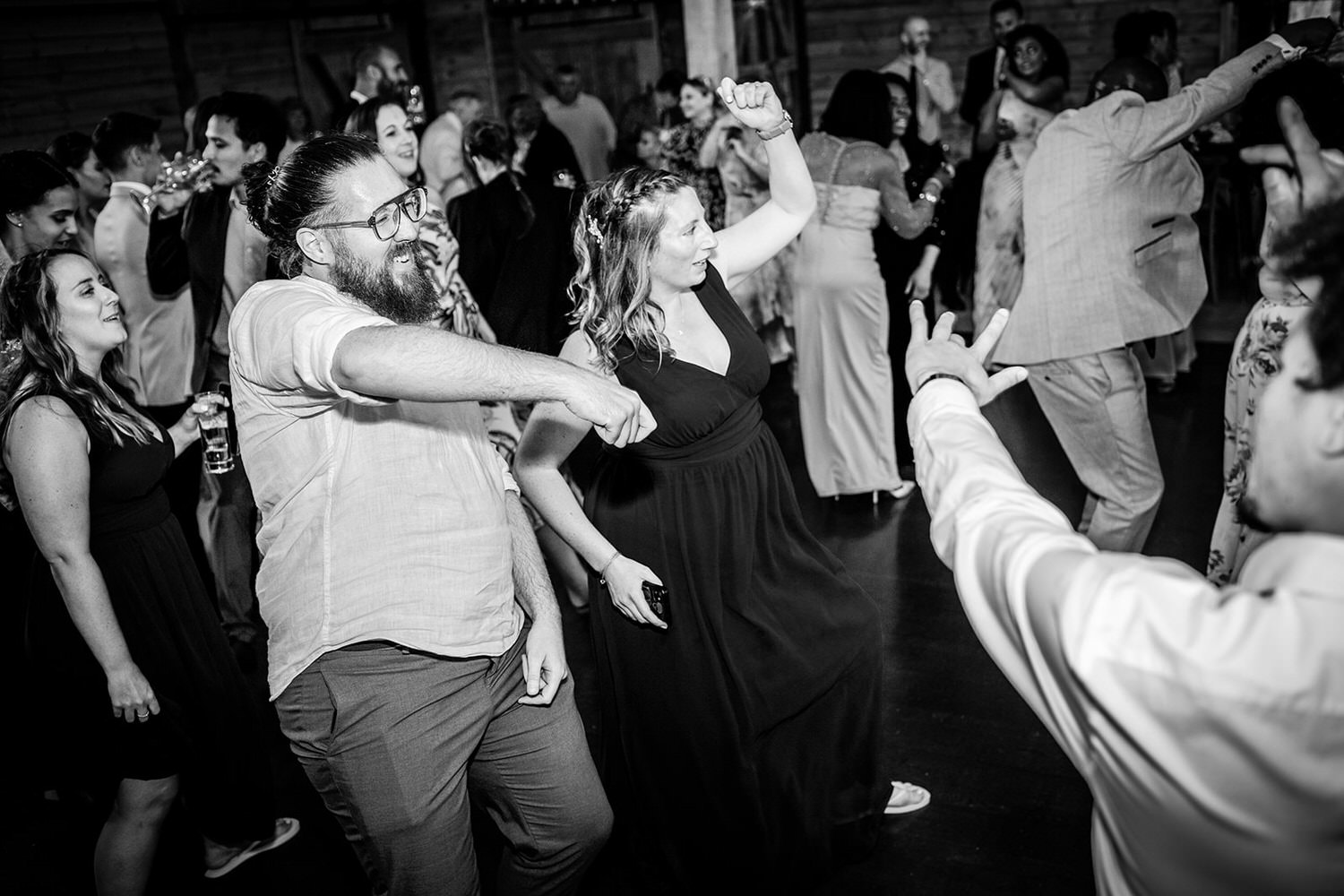 fun and crazy wedding dance floor High Billinghurst Farm