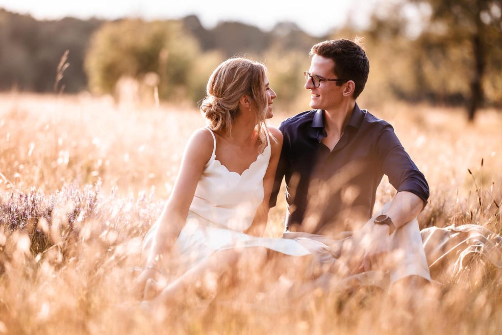 Sunset photo engagement photo session in Petersfield. 