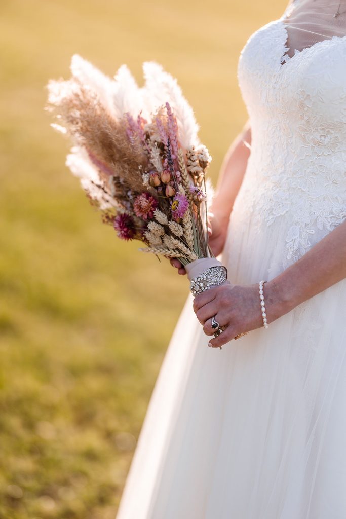 colourful dried wedding flowers in Hampshire 