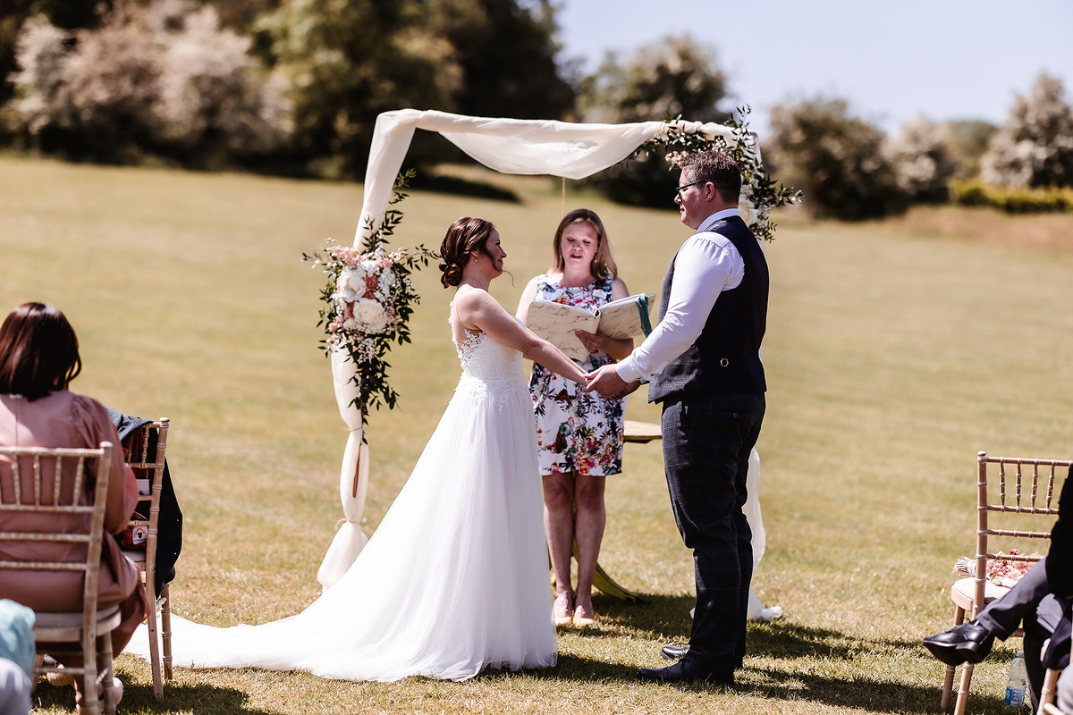 Summer outdoor wedding at The Departure Lounge Cafe, Alton, Hampshire