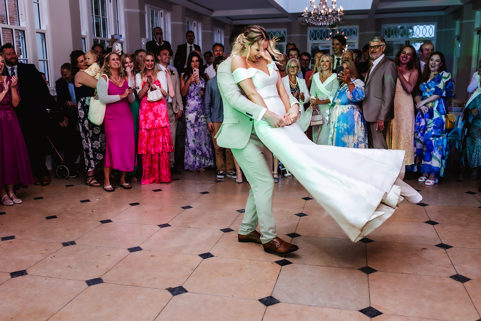 bride and groom first dance