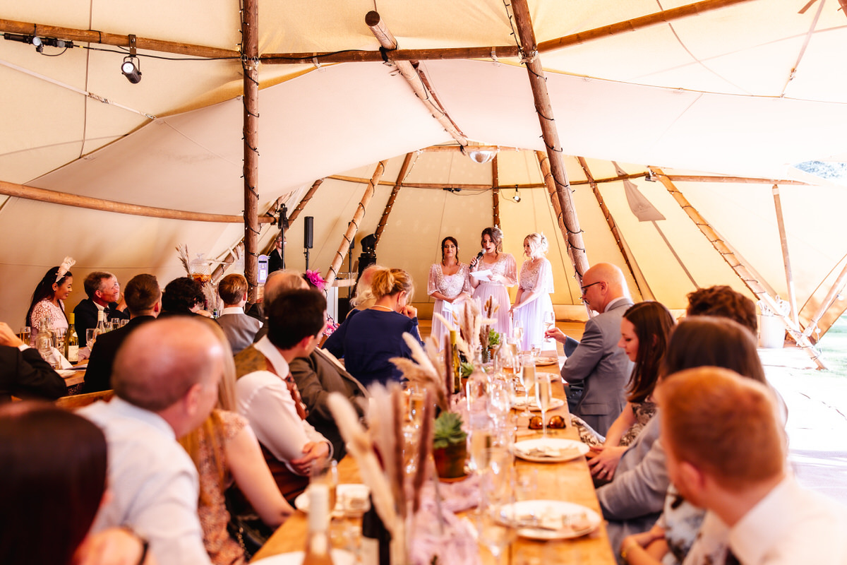 candid photo during the wedding speech in Portsmouth Hamsphire